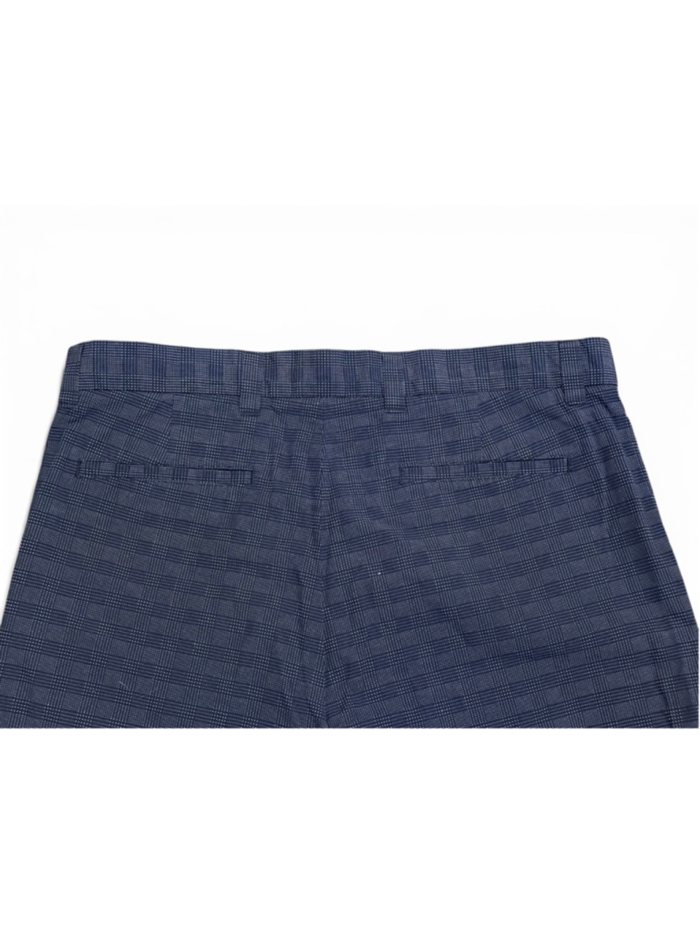 Roundtree & Yorke Casuals Shorts Mens 36 Blue Plaid Straight Fit Flat Front NWT - Picture 4 of 7